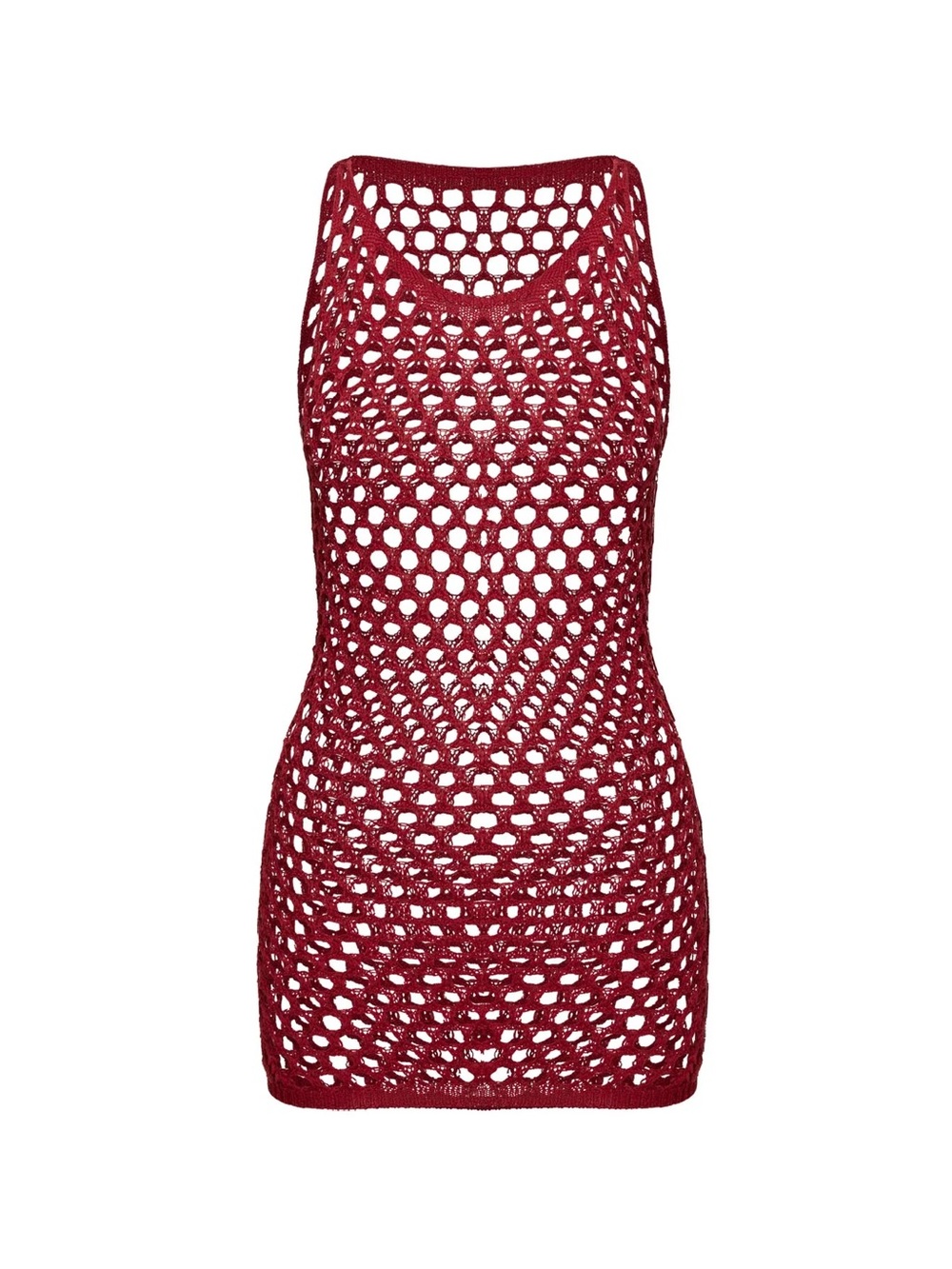 Princess Polly Crochet Knit Mini Dress - Red